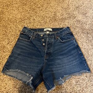 Abercrombie curve love high rise dad Jean short
